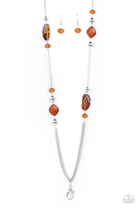 Paparazzi Spectacularly Speckled - Brown Necklace