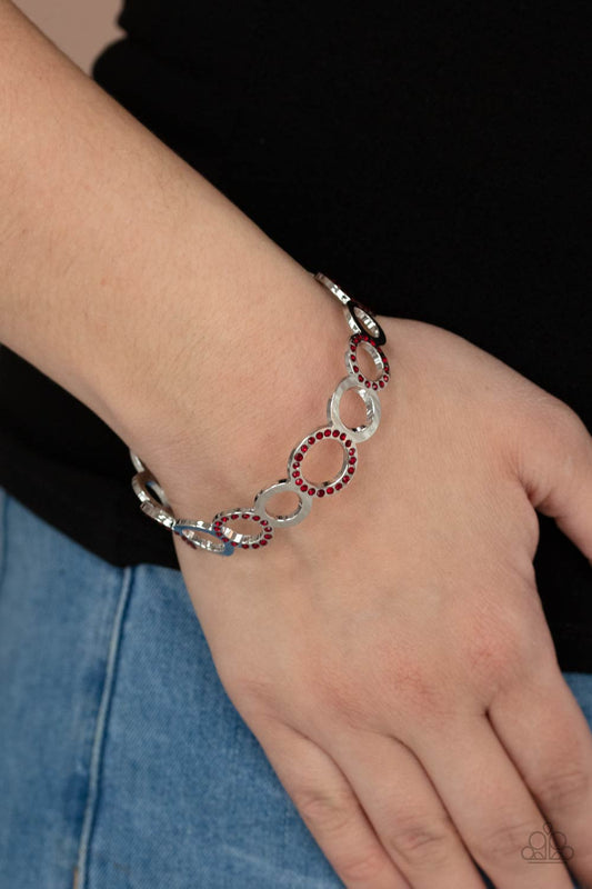 Paparazzi Future, Past, and POLISHED - Red Bracelets