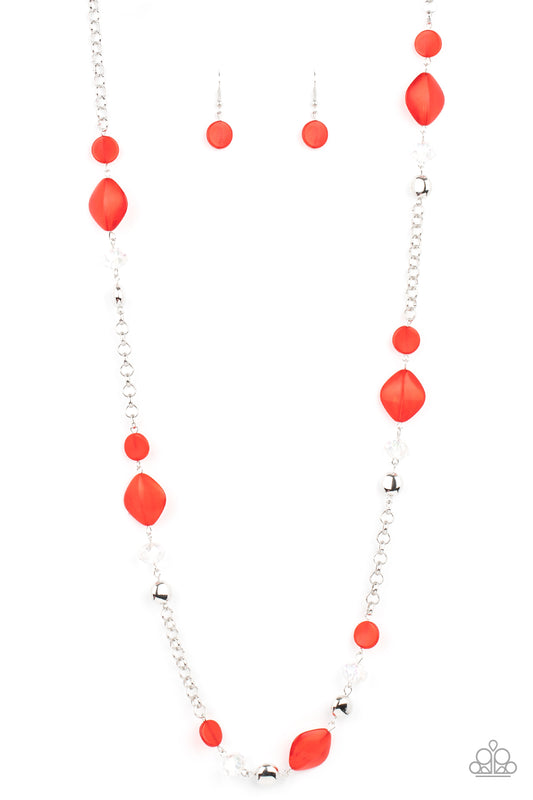light-Scattering Luminosity - Red Paparazzi Necklace