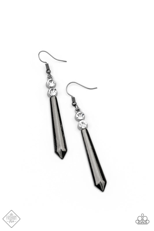 Paparazzi Sparkle Stream Earring Black