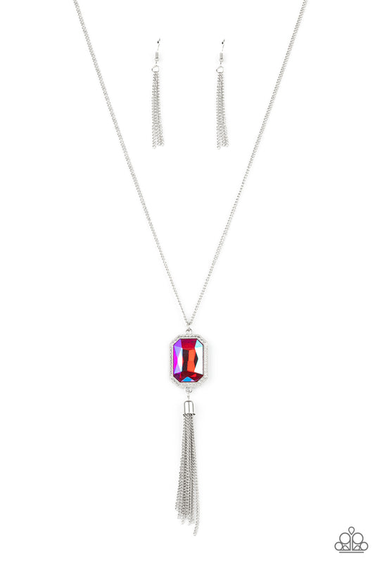 Blissed Out Opulence - Pink Iridescent Paparazzi Necklace