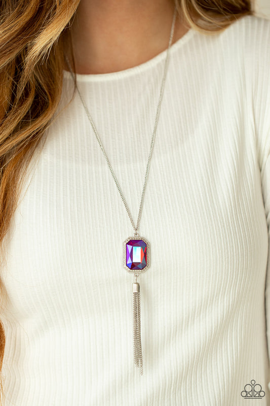 Blissed Out Opulence - Pink Iridescent Paparazzi Necklace