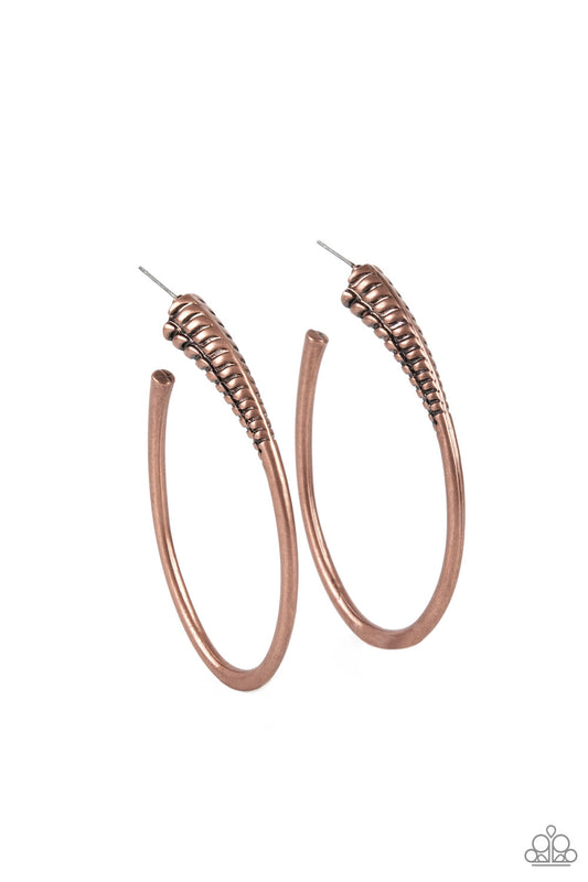 Paparazzi Fully Loaded - Copper Earrings