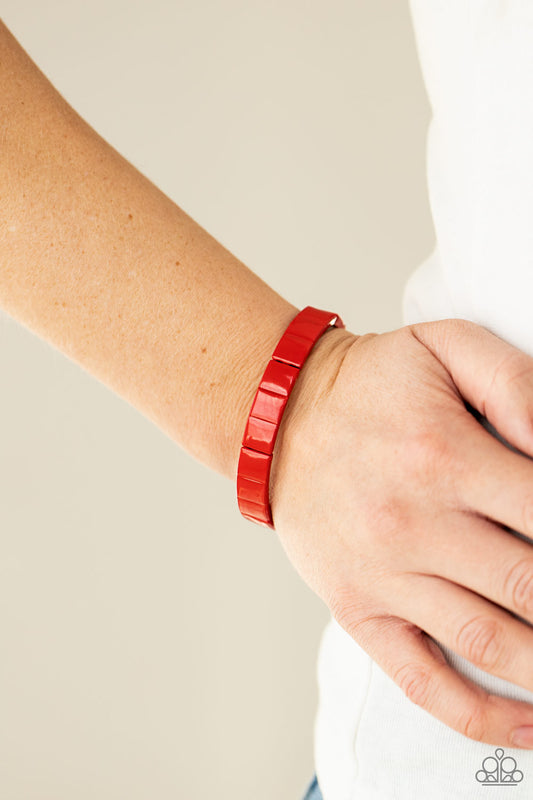 Paparazzi Material Movement - Red Paparazzi Bracelet