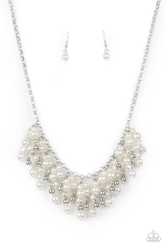 Champagne Dreams - White Paparazzi Earrings