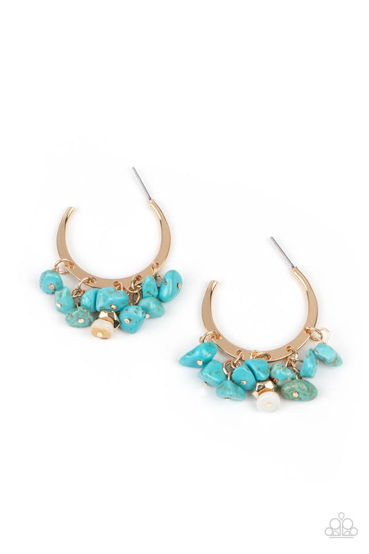 Gorgeously Grounding - Gold Paparazzi Earrings