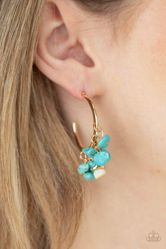 Gorgeously Grounding - Gold Paparazzi Earrings