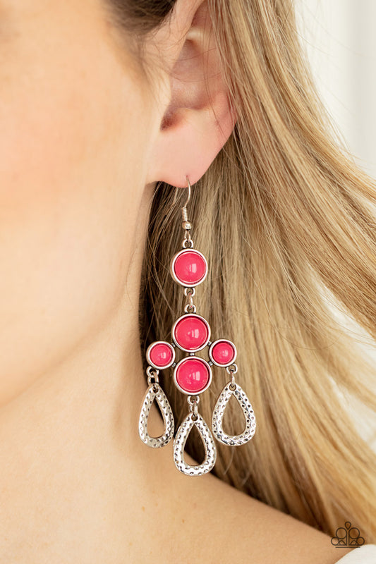 Paparazzi Mediterranean Magic - Pink Earrings