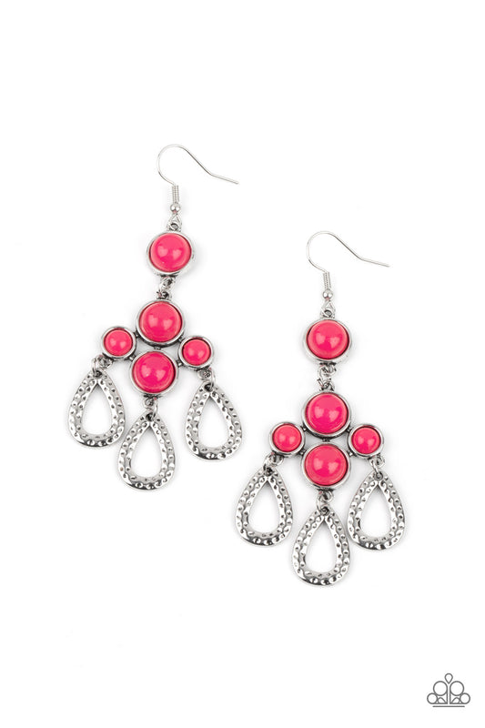 Paparazzi Mediterranean Magic - Pink Earrings