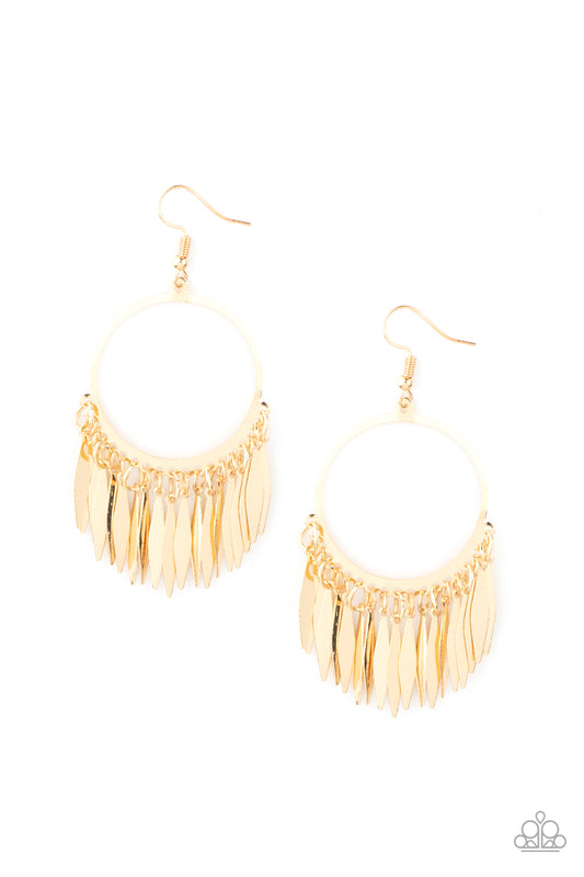 Paparazzi  Radiant Chimes - Gold Earrings