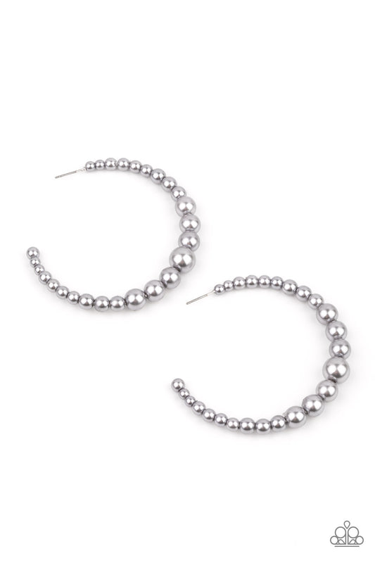 Paparazzi Glamour Graduate - Silver Earrings