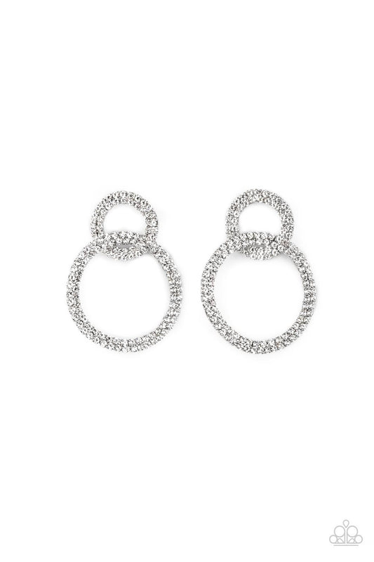 Intensely Icy - Black Paparazzi Earrings