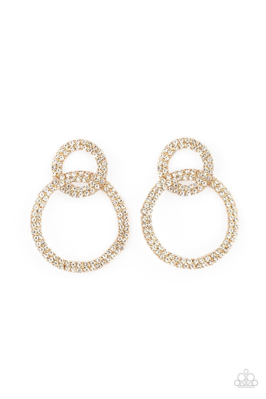 Intensely Icy - Gold  Paparazzi Earrings