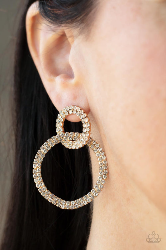 Intensely Icy - Gold  Paparazzi Earrings