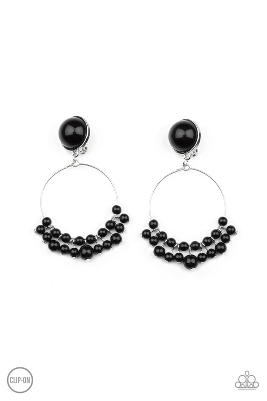 Cabaret Charm - Black Paparazzi Earrings