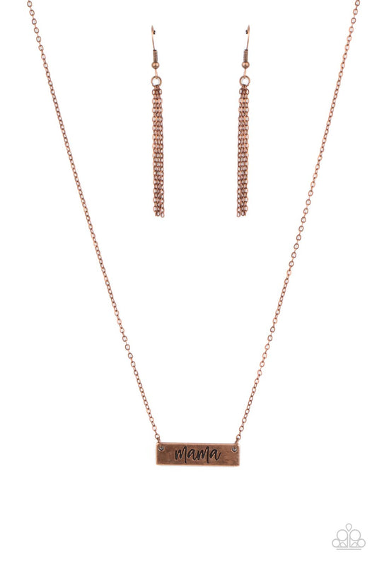 Blessed Mama - Copper Paparazzi Necklace