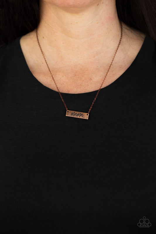 Blessed Mama - Copper Paparazzi Necklace