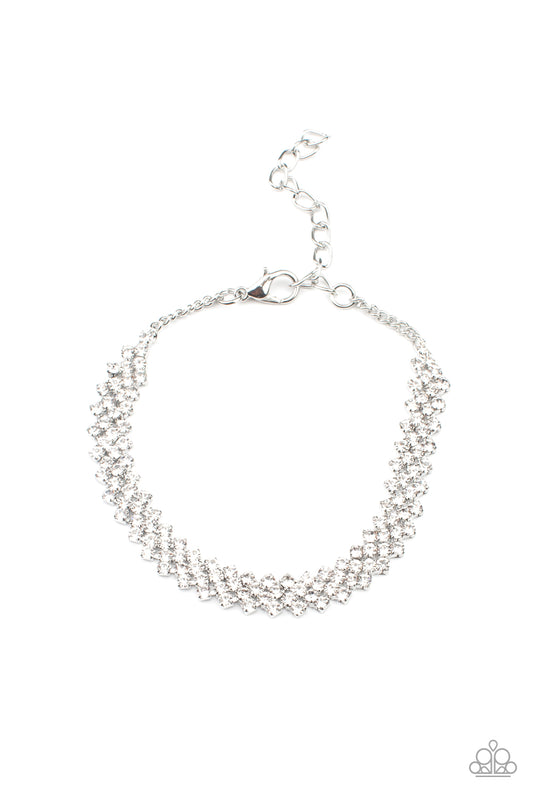 Chicly Candescent - White Paparazzi  Bracelet