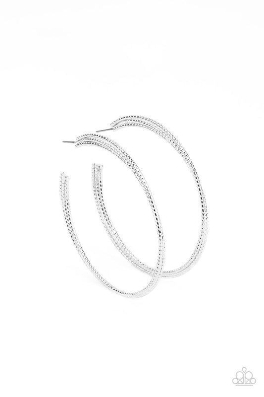 Candescent Curves - Silver Paparazzi Earrings