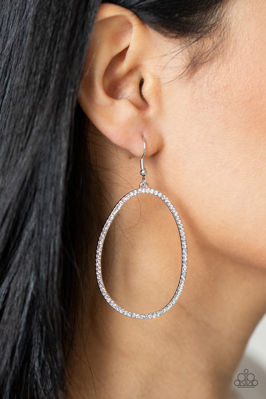 OVAL-ruled! - White Paparazzi Bracelet