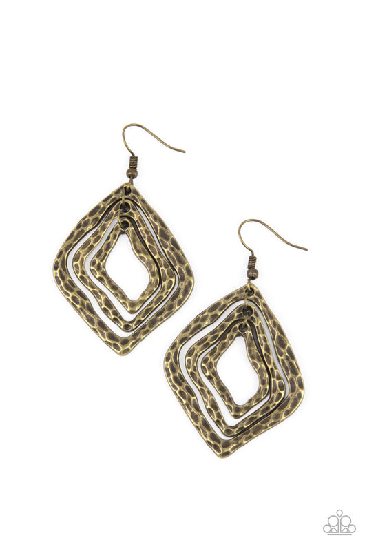 Primitive Performance - Brass Paparazzi Earrings