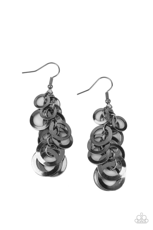 Closed Circuit Sass - Black Paparazzi Earrings