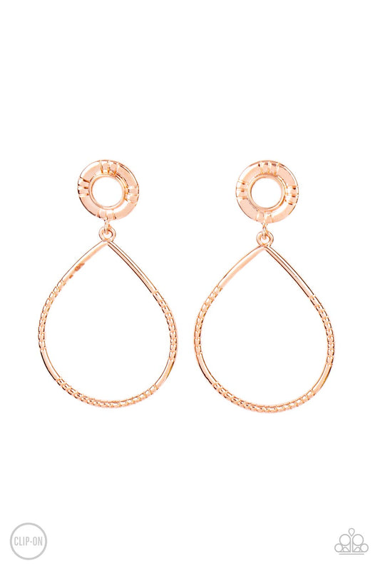 Fairytale Finish - Copper Paparazzi Earrings