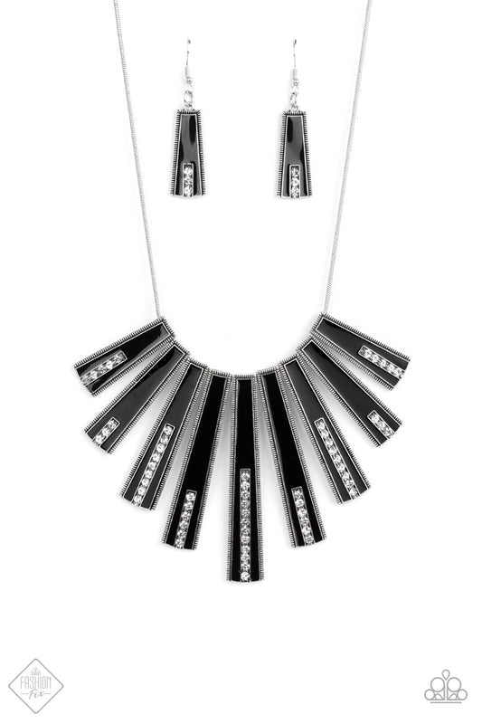 FAN-tastically Deco - Black Paparazzi fashion fix necklace