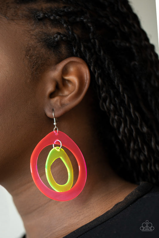 Show Your True NEONS - Multi Paprazzi Earrings