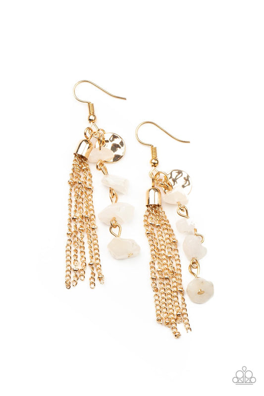 Stone Sensation - Gold Paparazzi Earring