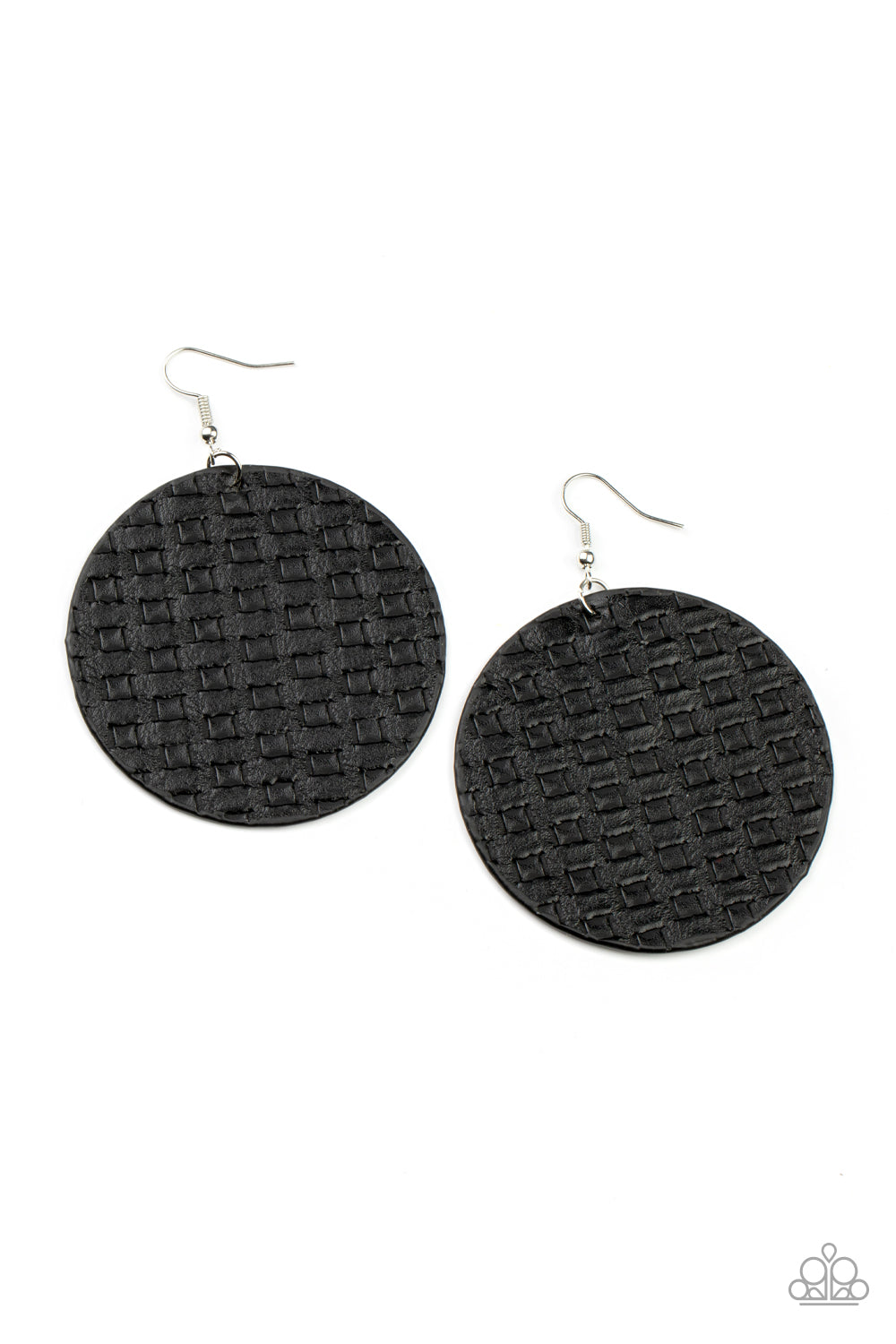 WEAVE Me Out Of It - Black Paprazzi Earrings
