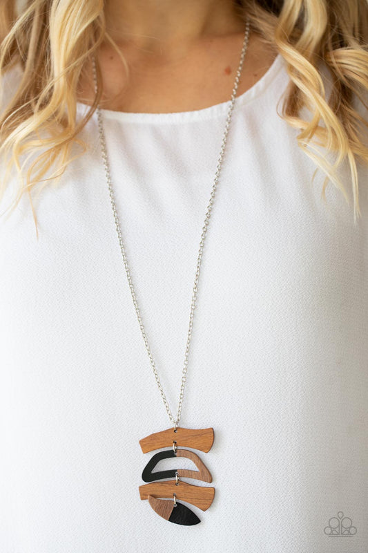 WOODWORK In Progress - Black Paparazzi Necklace