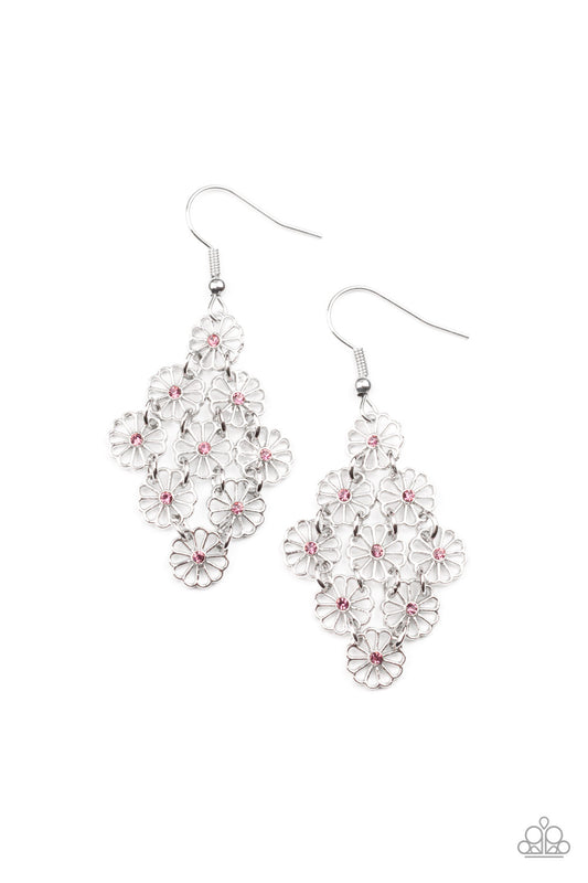 Bustling Blooms - Purple Paparazzi Earrings