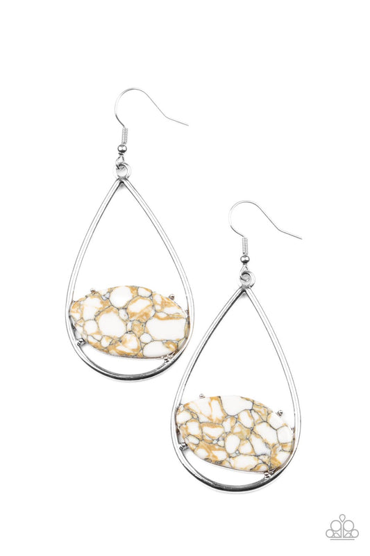 Tropical Terrazzo - White Paparazzi Earrings