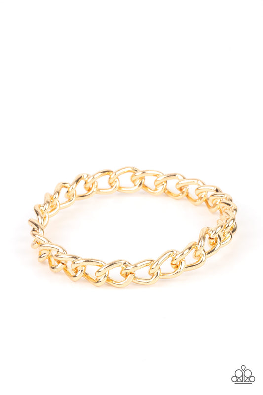 Rebel Radar - Gold Paparazzi Bangle Bracelet