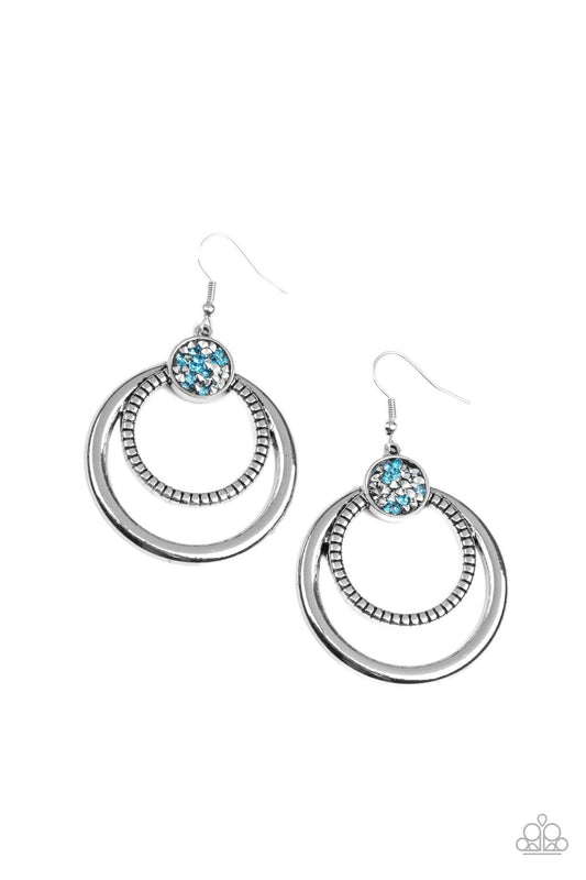 Spun Out Opulence - Blue Paparazzi Earrings