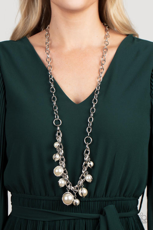 Revolving Refinement - White Paparazzi Necklace