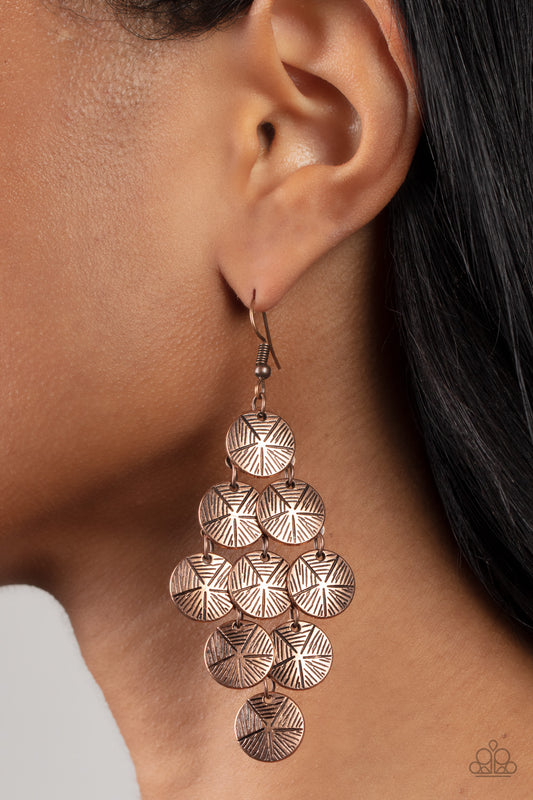 How CHIME Flies - Copper Paparazzi Earrings