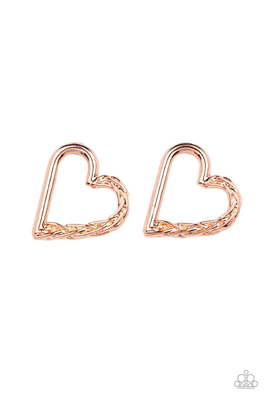 Cupid, Who? - Copper Paparazzi Earrings