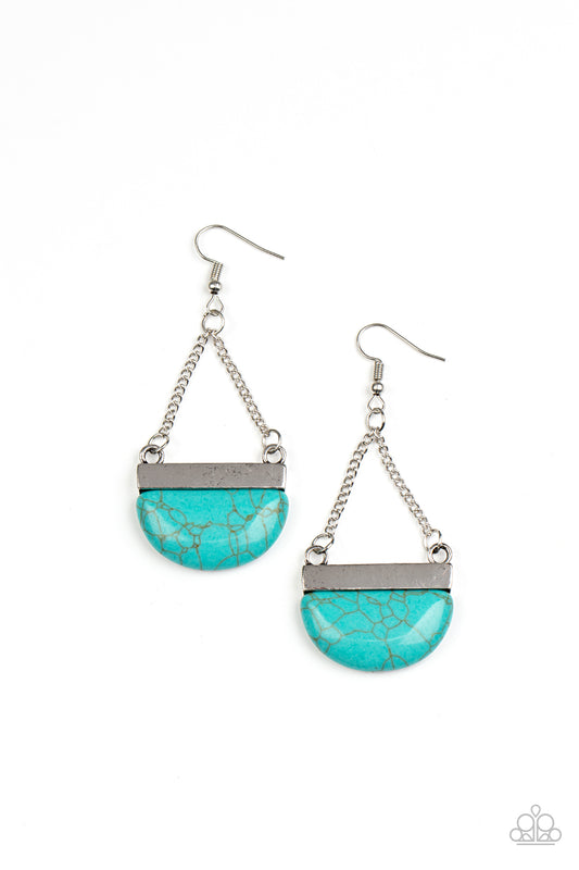 Mesa Mezzanine - Blue Paparazzi Earrings