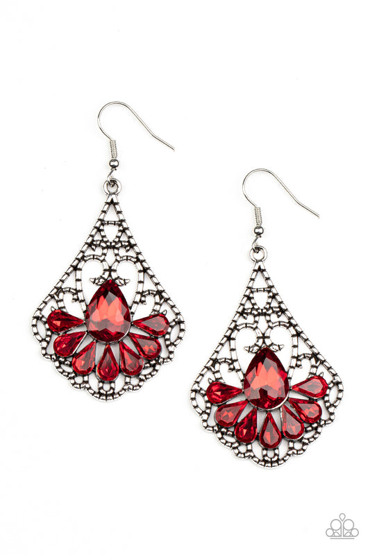 Exemplary Elegance - Red Paparazzi Earrings