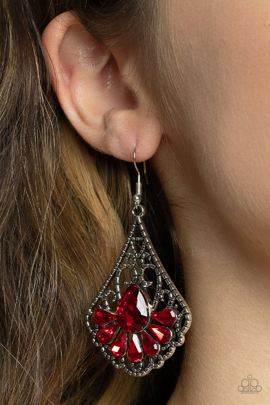 Exemplary Elegance - Red Paparazzi Earrings