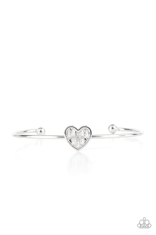 Heart of Ice - White Paparazzi Bracelets