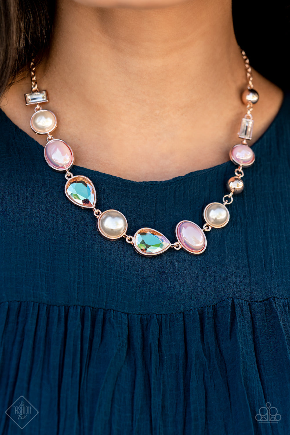 Paparazzi Nautical Nirvana - Rose Gold Necklace