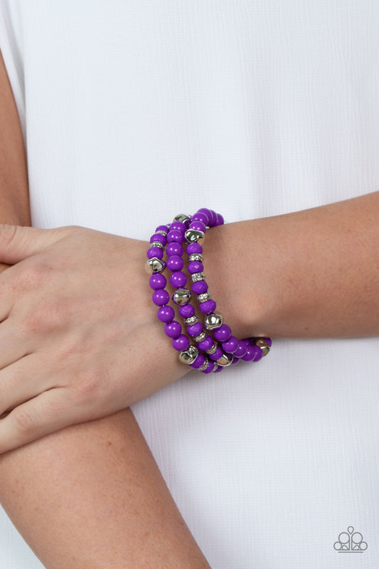 Vibrant Verve - Purple  Paparazzi Bracelet