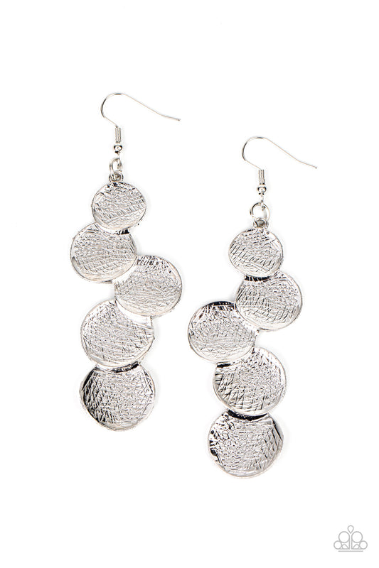 Token Gesture - Silver Paparazzi Earrings