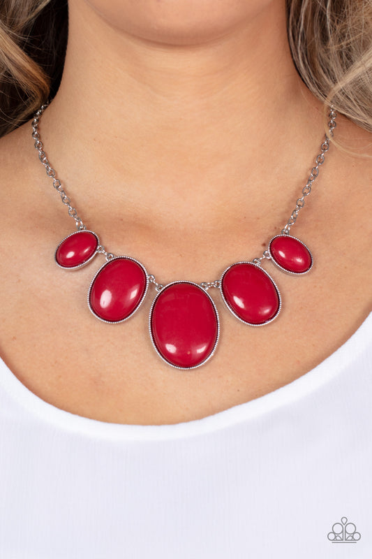 Vivacious Vanity - Red Paparazzi Necklace
