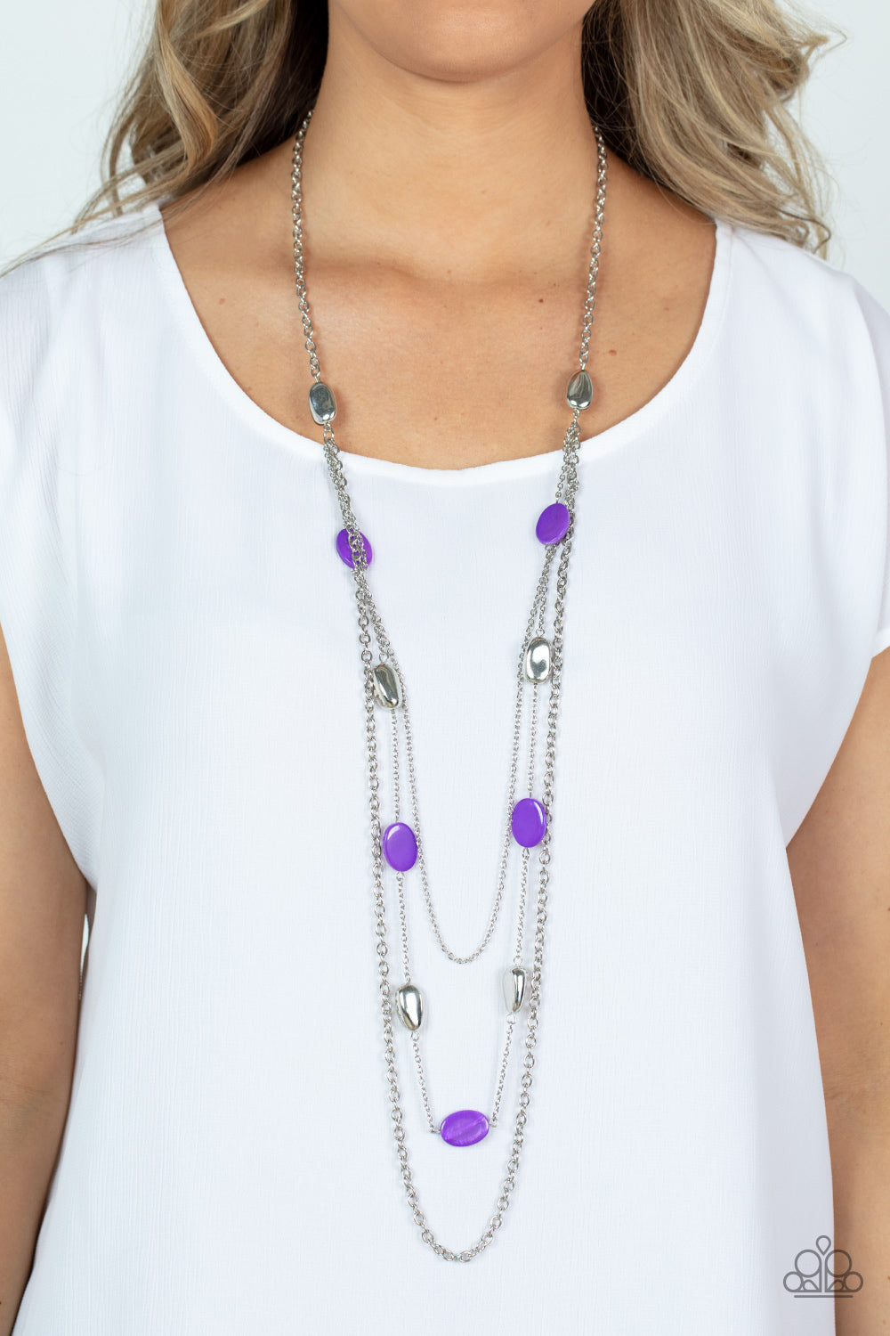 Barefoot and Beachbound - Purple Paparazzi Necklace