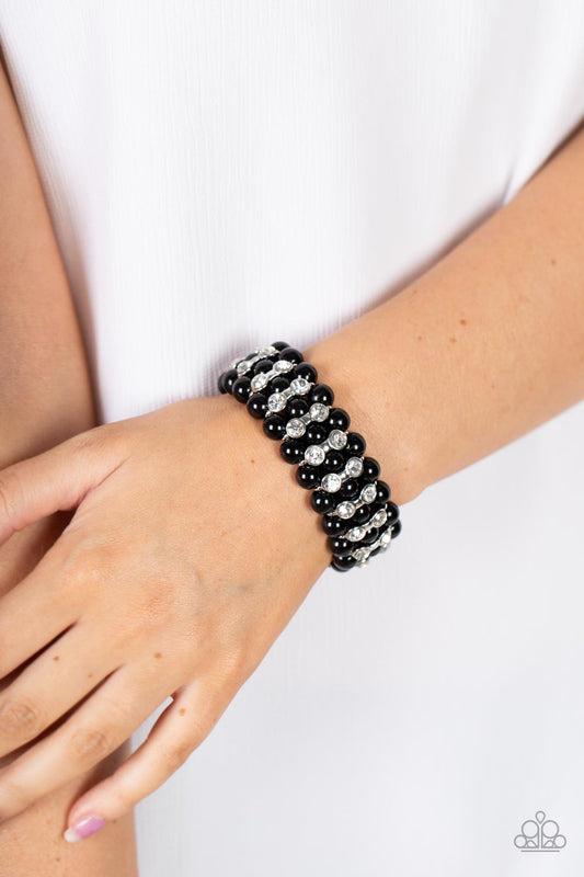 Eiffel Tower Elegance - Black Paparazzi Bracelet