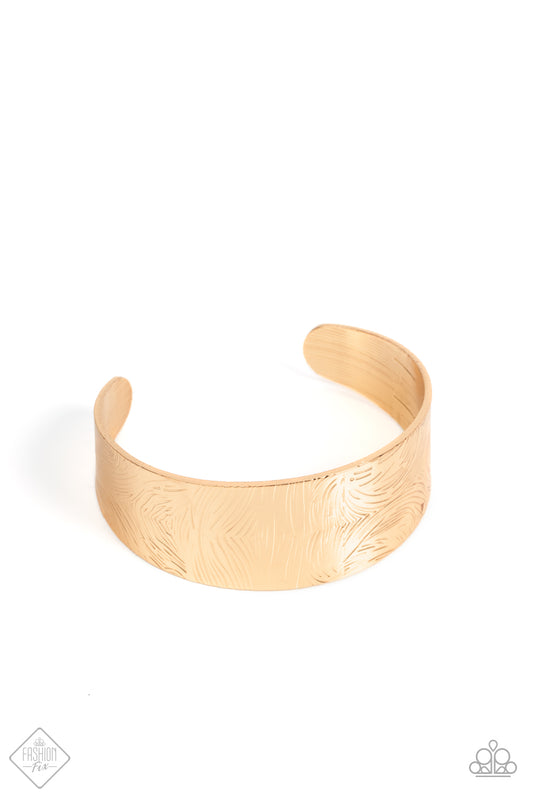 Coolly Curved - Gold Paparazzi Cuff Bracelet
